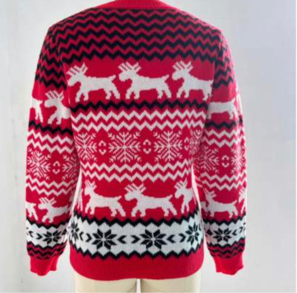 Red Christmas sweater SMALL image 3