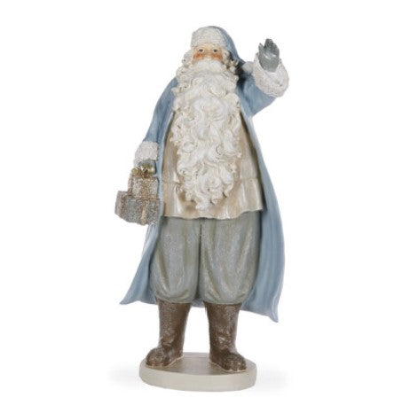 SNOWY BLUE WAVING SANTA image 0