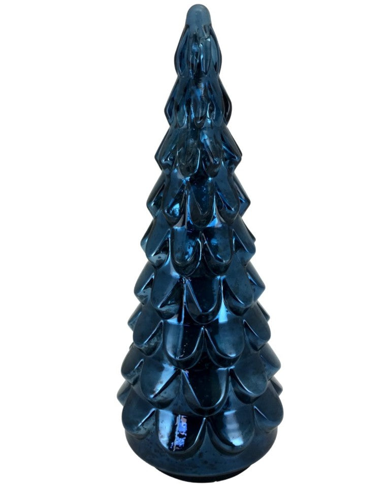 Navy Glass Christmas Tree