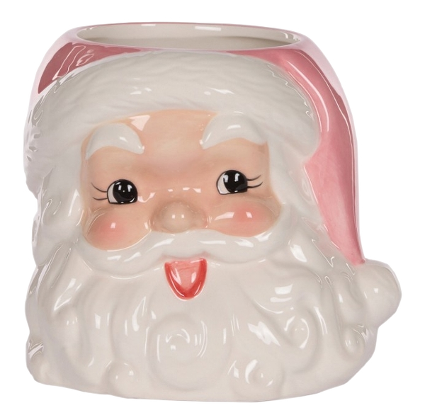 Pink Vintage Santa Pot image 0
