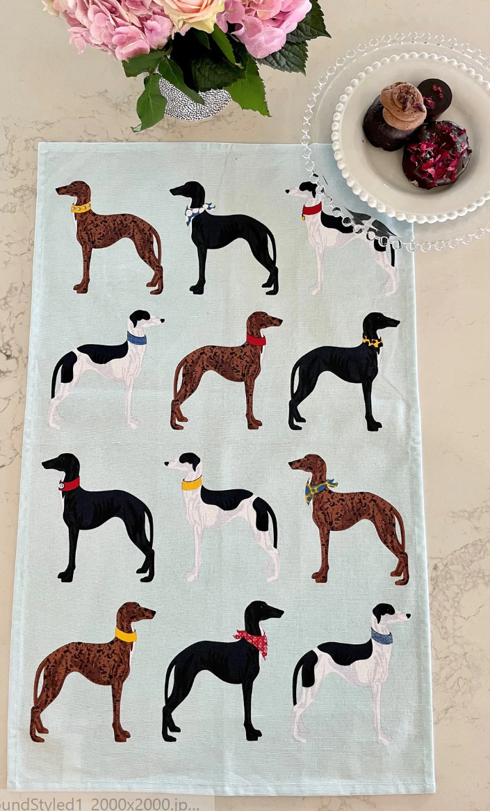 Greyhound Tea Towel image 0