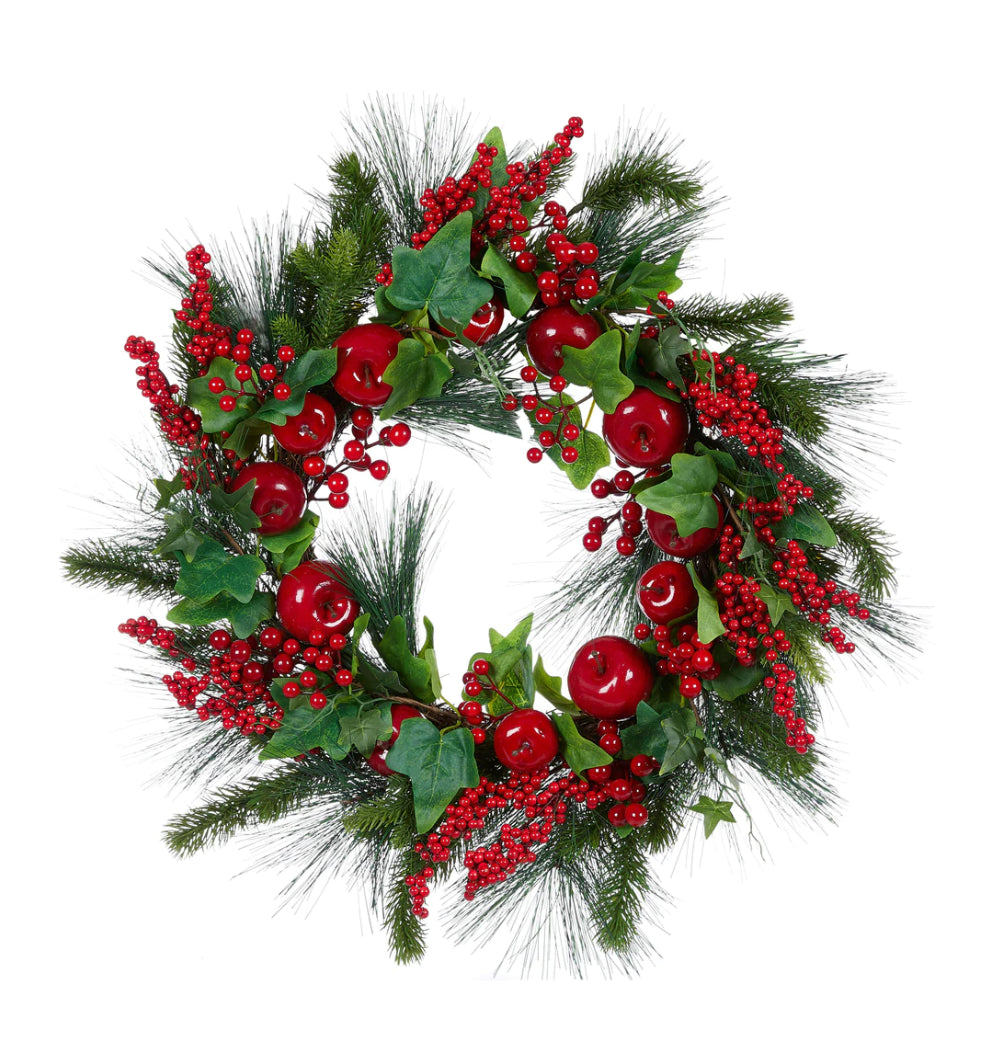 Red Berry & Apple Wreath- 64CM image 0