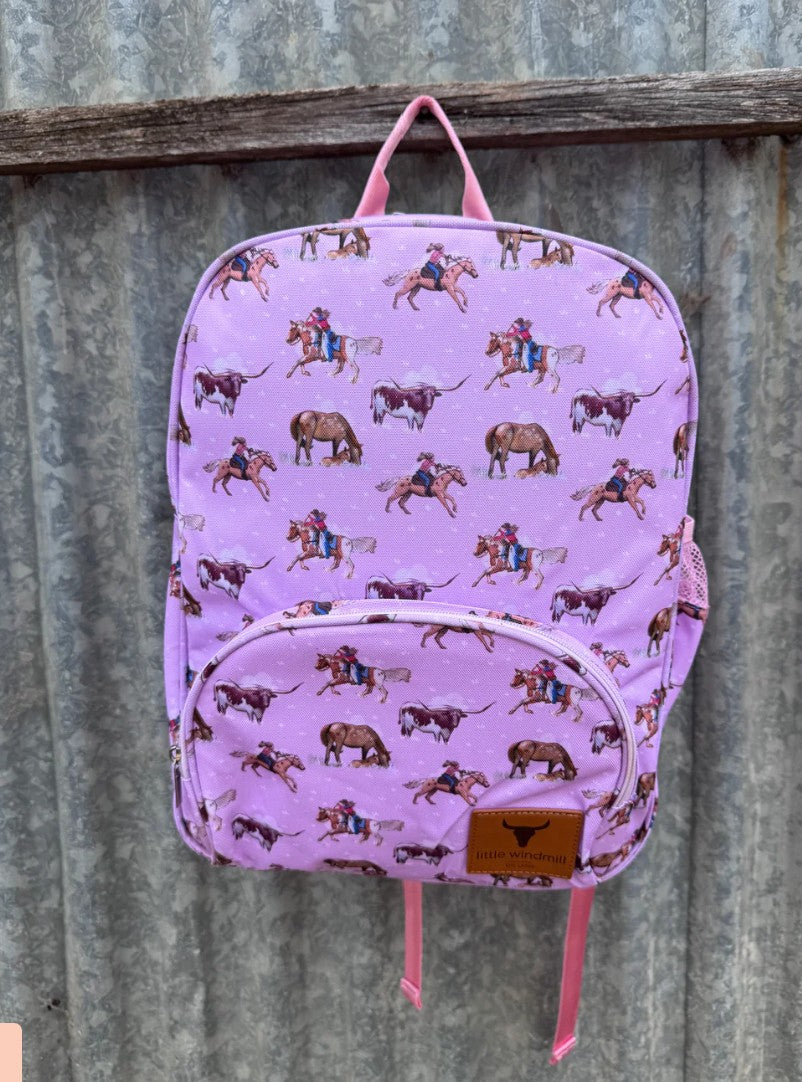 Cowgirl Up Backpack Bag (Double Zipper)