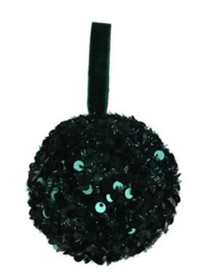 Green Sequin Ball Ornament 8cm | Pre-Order