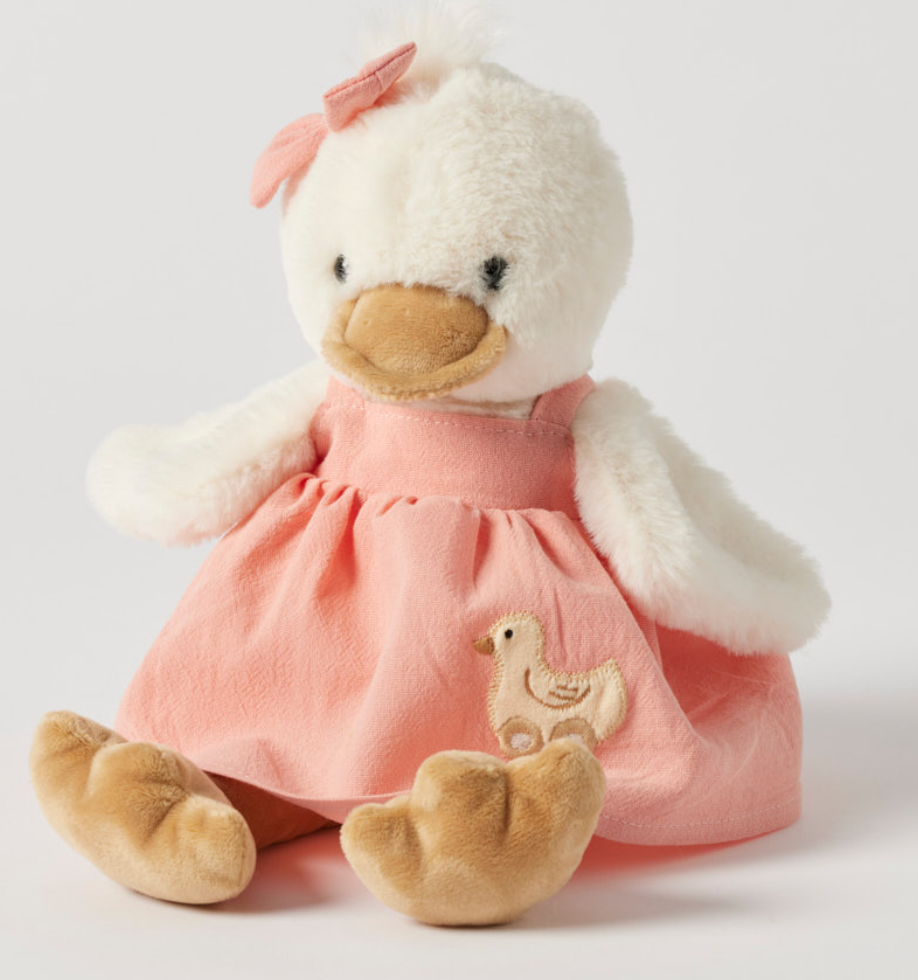 Vintage plush duck soft toy for baby gift and nursery decor Australia