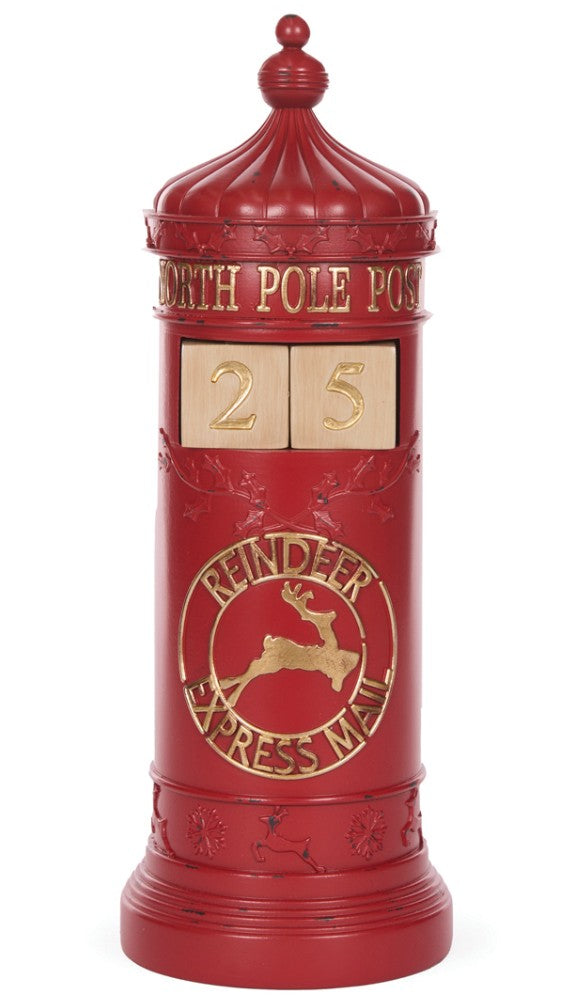 Traditional Countdown Mailbox Red