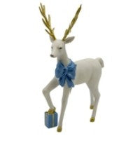 Reindeer with blue bow