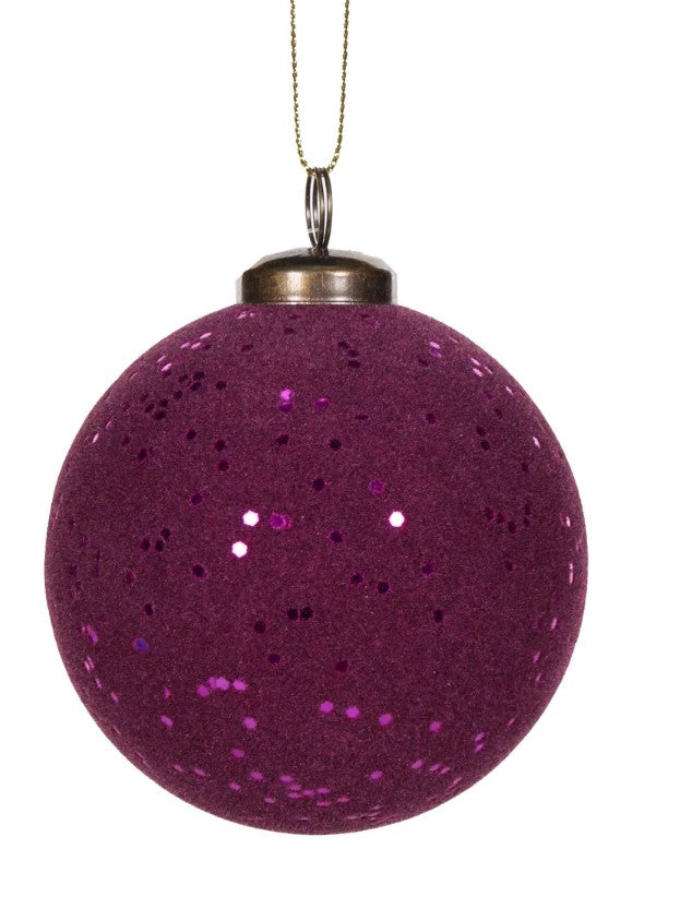Purple Velvet Speckle Bauble image 0