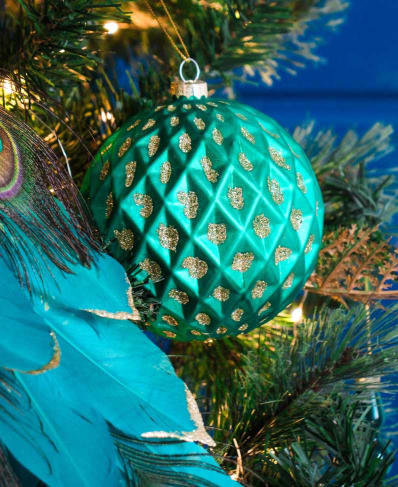 Jade & Gold XL Glass Bauble image 2