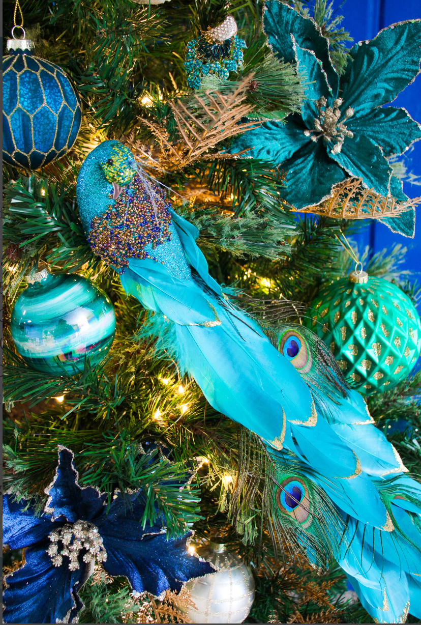 Green Hanging ornament Peacock image 2