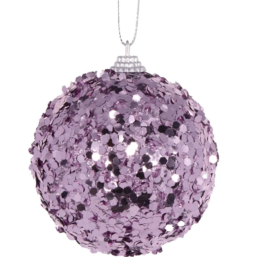 Lilac Glitter Bauble image 0