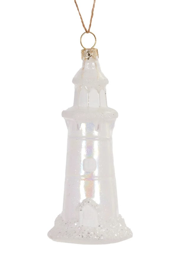 Glass Lighthouse Ornament image 0