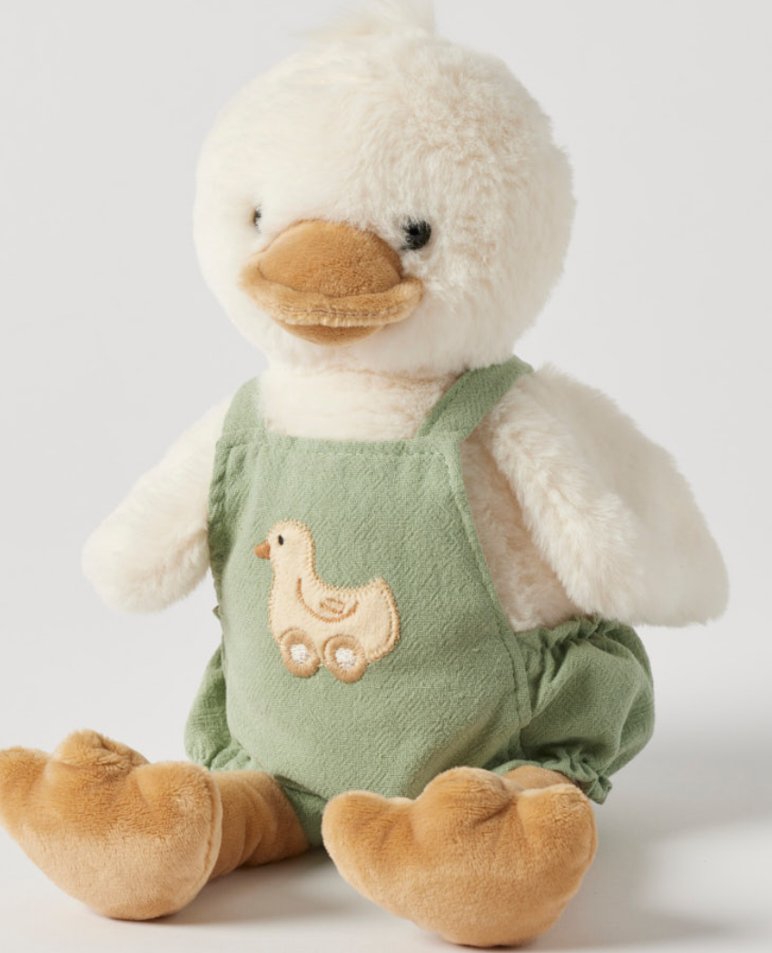 Vintage plush duck soft toy for baby gift and nursery decor Australia