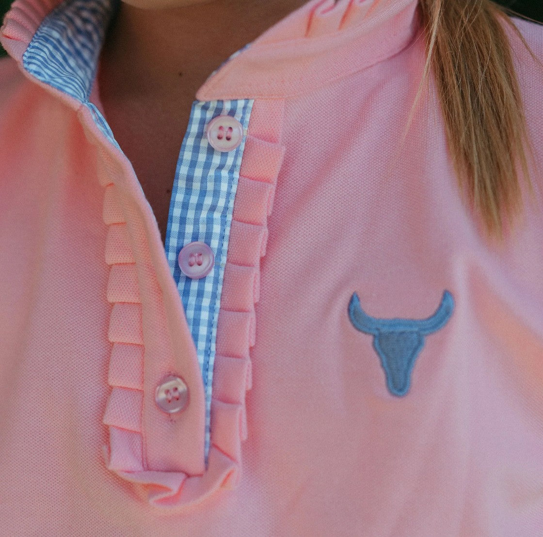 Pink Ruffle Polo