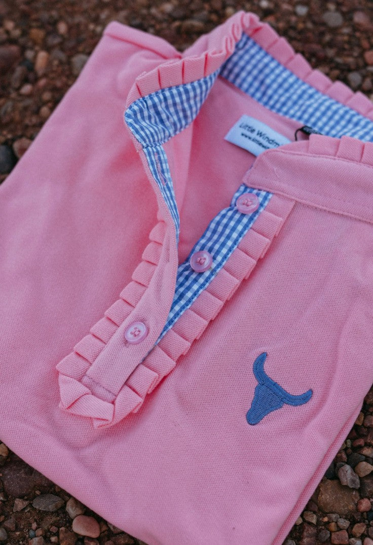 Pink Ruffle Polo