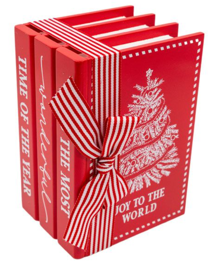 Christmas Book Stack Decoration
