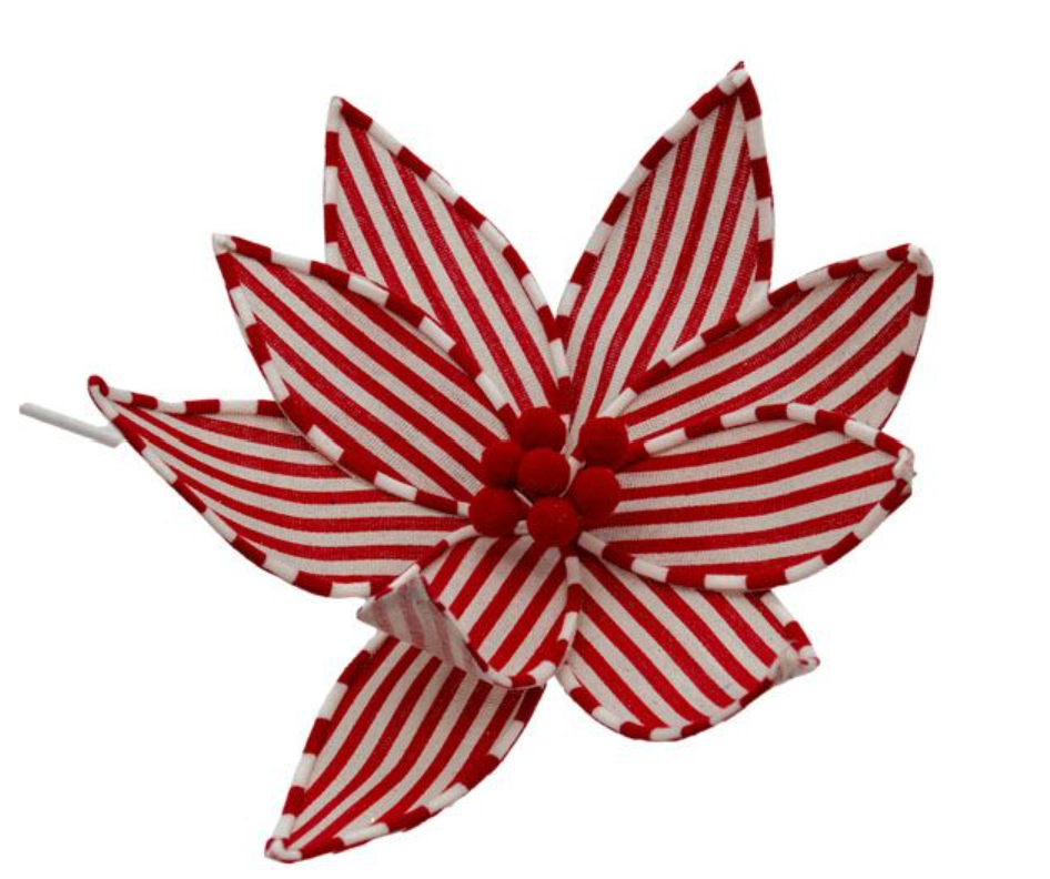 Red & White Stripe Flower