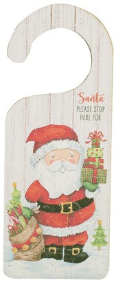 Santa Stop here door hanger